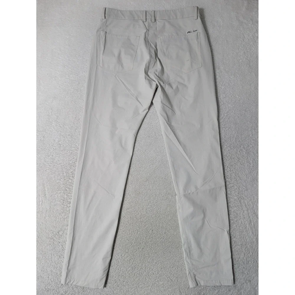 KJUS‎ Iver 5-Pocket Pants Mens 33/32 Beige Stretch Tailored Fit Golf Trousers